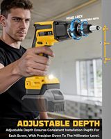 Visseuse à cloisons sèches sans balais 20V, 4200 tr/min, embout hexagonal 1/4 pouce avec lumière LED et clip ceinture pour entrepreneurs (vente en gros)