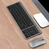 XZ989 Mini juego de teclado y ratón para juegos Teclado recargable y teclado inalámbrico