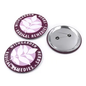 Promotional 3 Inches Sublimation Pin Button Round Button Pin Badge with Custom Logo