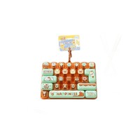 Plastic Keycap Stress-Relief Toy for Youth 26-Key Mechanical Keyboard Finger Toy Keychain with Bag Pendant