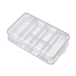 Caja de almacenamiento de acabado de piezas de plástico transparente con clasificación de rejilla múltiple abierta de doble cara de 10 rejillas - Product Image 1