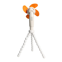 Ventilateur portable Octopus rechargeable 2000 mAh 5V en plastique à 3 vitesses, mini-ventilateur à main pour voiture, maison et extérieur