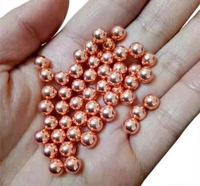 Billes de cuivre pur à 99,99 %, polies miroir, sphères de cuivre conductrices de 1,0 mm à 5,0 mm pour composants électroniques et électriques
