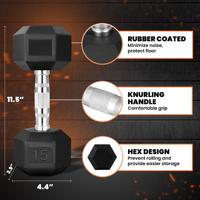 Haltères hexagonales PEV en gros pour le fitness des hommes