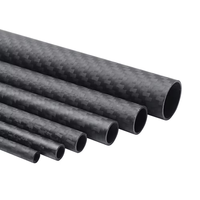 Tube en fibre de carbone avec technologie de bobinage, 5 épaisseurs, -50 à +150°C, noir brillant ou mat, pour cadre de vélo, tige de selle, canne de marche