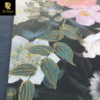 Springletile 600x1200 motif fleur or noir sol en porcelaine italien mat salle de bains carreaux muraux en céramique