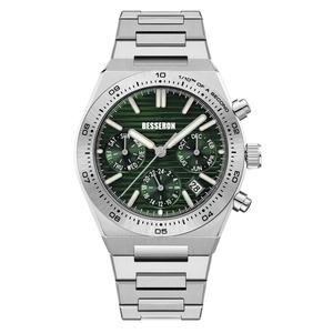 Montre à quartz chronographe tendance pour homme, bracelet en caoutchouc en acier inoxydable, étanche 5ATM, cadran de 42 mm, verre saphir, MIYOTA - Product Image 5