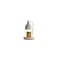 Lampe chauffe-cire électrique en métal blanc, design cloche, réglable en hauteur, avec minuterie, pour décoration intérieure personnalisée, cadeau