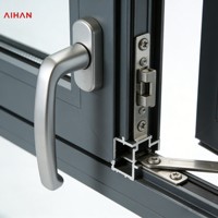 Ventana Abatible Horizontal AIHAN con Rotura de Puente Térmico, Apertura Interior, Fácil de Limpiar, Triple Aislamiento, Vidrio Low-E, para Baño y Dormitorio