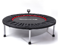 Trampoline personnalisé avec options de compteur et de poignée, revêtement en PVC durable, rebondisseur de fitness d'intérieur