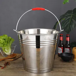 Multi size household use multi sizes metal water pails stainless steel water bucket with handle