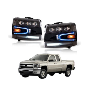 Adecuado para faros delanteros de Chevrolet Silverado 2007-2013, conjunto de faros delanteros con proyector LED. - Product Image 1
