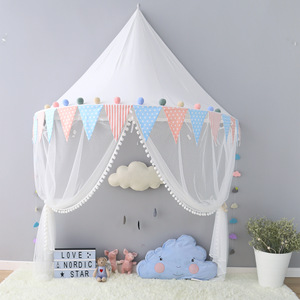 Maison de jeux pour enfants, château en coton pliable, rideau canopée pour lit, filet de berceau pour filles et garçons, décoration de <span class=keywords><strong>chambre</strong></span>, tentes pour <span class=keywords><strong>tipi</strong></span> - Product Image 1