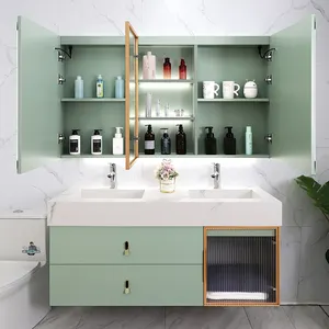 luxury hotel floating wall mounted toilet furniture bathroom vanity cabinets for master bathroom