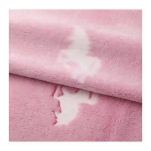 100% Polyester Sherpa Bed Sheets Super Soft Recycled Micro Flannel Fleece Fabric with Plain Design Thick Density Girls' Garments