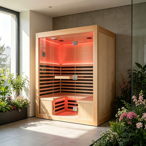 Salle de <span class=keywords><strong>sauna</strong></span> pour 2 personnes avec chauffage à spectre complet, pour une perspiration profonde et un soulagement du stress, options personnalisables - Product Image 1
