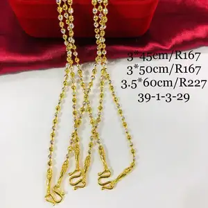 Xuping Kalung Rantai Emas Dubai Wanita, Perhiasan Emas Desain Rantai 24K Dubai