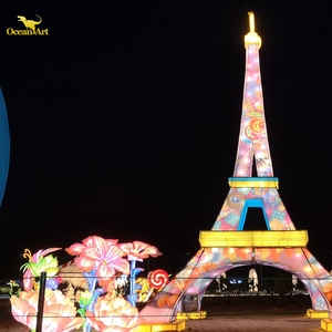 Linternas Chinas de Seda Reciclada Hechas a Mano - Linternas Multicolores para Diwali, Día de Acción de Gracias, con Luces LED, Funcionan con Pilas, Impermeables - Product Image 6