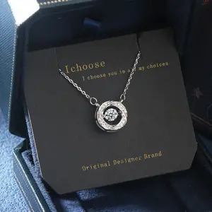 Timeless Beating Heart Moissanite Diamond Necklace 925 Sterling Silver Light Luxury Gift For Girlfriend Birthday
