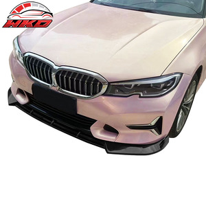 Lèvre de pare-chocs avant pour BMW G20 Série 3 Sport Line 2019-2022 Spoiler Noir Brillant Spoiler 3 pièces Accessoires Auto - Product Image 2