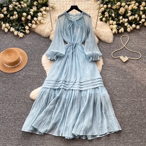 Vestidos Casuales Elegantes de Primavera 2026 para Mujer, con Mangas Farol y Cintura Ajustada - Product Image 2