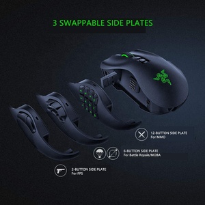 เมาส์มาโครสำหรับเล่นเกม <span class=keywords><strong>Razer</strong></span> Naga Pro รุ่นมืออาชีพ NAGA ไร้สายพร้อมปุ่มด้านข้างที่สามารถแลกเปลี่ยนได้