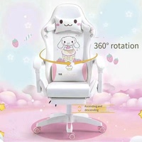Haute qualité personnalisé Anime cuir ergonomique inclinable mignon bleu rose Silla Gamer chaise Gamming chaise avec repose-pieds