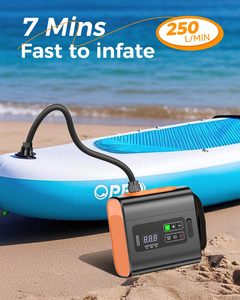 Pompe à air SUP 22 psi avec batterie lithium intégrée, pompe électrique gonflable pour kayak, camping, tente - Product Image 2