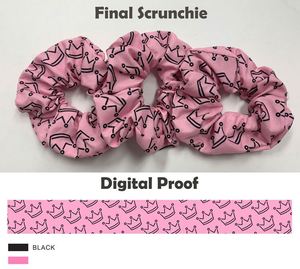 Lot de chouchous en satin et élastiques à cheveux en soie véritable, avec logo personnalisé - Product Image 2