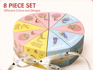 Foldable Paper Cake <b>Box</b> Cake Slice Gift <b>Box</b> with Candle Topper Dessert Packaging for Birthday Party Wedding Holiday Gifts - Product Image 4
