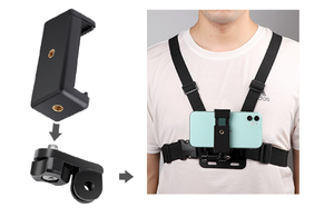 Soporte de correa de pecho para teléfono para videos Pov/vlog soporte de arnés de pecho para Iphone 13 12 11pro Max <span class=keywords><strong>Plus</strong></span> <span class=keywords><strong>Go</strong></span>/pro/soporte de teléfono de pecho - Product Image 2