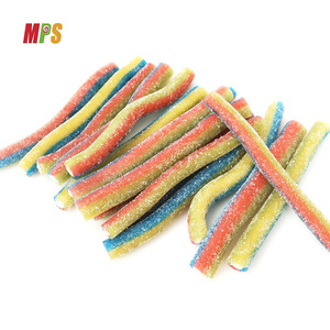 Sabor a <span class=keywords><strong>raspberry</strong></span> azul Halal, polvo agrio relleno, tira amarga, caramelo de goma - Product Image 4