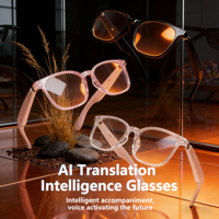 Lunettes Intelligentes de Traduction IA F62, Lunettes Audio Intelligentes à Commande Tactile, Traduction Vocale en Temps Réel, Appel Musical BTE5.4