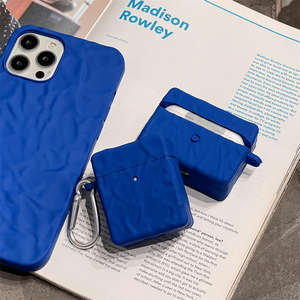 Étui <span class=keywords><strong>Airpods</strong></span> Pro bleu mat et froissé pour <span class=keywords><strong>Apple</strong></span> <span class=keywords><strong>Airpods</strong></span> 1 <span class=keywords><strong>2</strong></span> 3, boîtier <span class=keywords><strong>de</strong></span> chargement pour écouteurs <span class=keywords><strong>sans</strong></span> <span class=keywords><strong>fil</strong></span> - Product Image 6