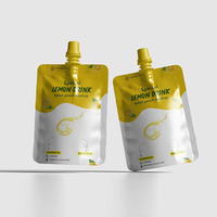 Doypack biodégradable et réutilisable debout en plastique liquide pour jus de fruits sac de poche à bec verseur sachets de boisson personnalisés avec bec verseur