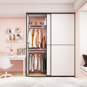 Porta <span class=keywords><strong>Scorrevole</strong></span> Moderna in OSB MDF per <span class=keywords><strong>Armadio</strong></span> da Camera da Letto Design Pieghevole ed Estensibile - Product Image 4