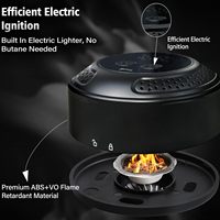 Kit Eléctrico para Ahumar Whisky con Encendedor Incorporado, Set Recargable para Ahumar Cócteles de Whisky con 6 Virutas de Madera en Caja de Regalo