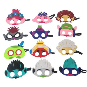 DAMAI Safari Jungle Animal Party Face Cover for Kids Felt Animals Cartoon Face Accessory for Woodland Theme Birthday Party - Product Image 3