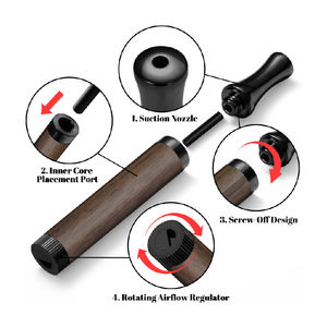 2025 Wooden Stainless Steel Vaporless Quit Smoking Fruity <b>Essential</b> <b>Oil</b> <b>Diffuser</b> Custom Nasal Inhaler - Product Image 4