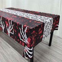Nappe jetable d'Halloween en plastique à motifs de citrouilles pour décorations de fête d'Halloween, couvre-table effrayant à motifs de citrouilles