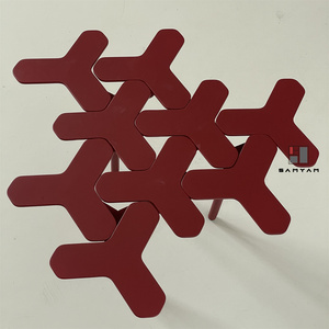 Hiện Đại Độc Đáo Đồ Nội Thất Sống Kim Loại Vòng Bảng Bên Màu Đỏ Colour Bột Tráng Giọng Bàn Trà Tùy Chỉnh Màu Sắc Đồ Nội Thất Nhà - Product Image 4