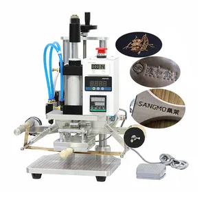 Hot Stamping Bronzing Machine Pneumatic Embossing Machine with Positioning Slider for PVC Leather