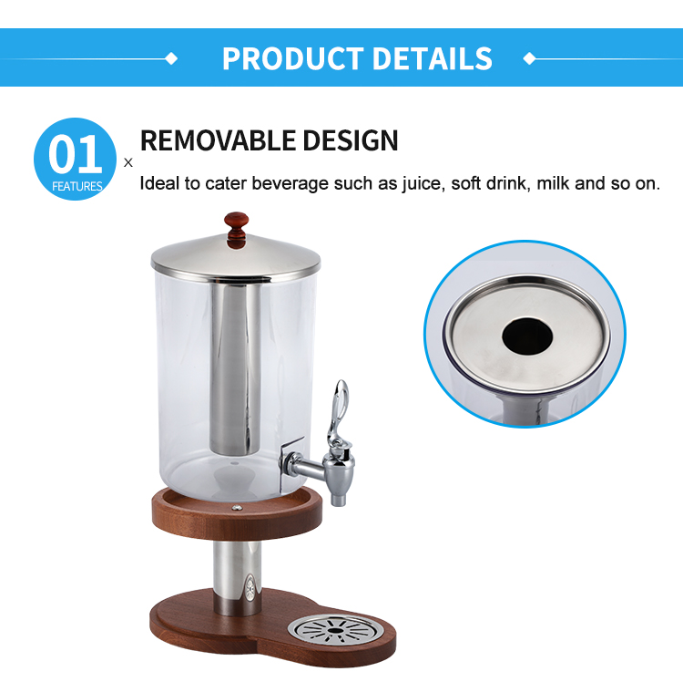 juice dispenser wooden base with Sapele commercial plastic fridge juicer dispenser cold beverage