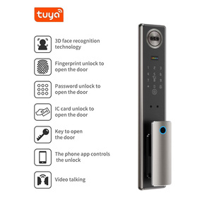 Qunn Nhà Máy Trực Tiếp Kỹ Thuật Số 3D Mặt & Nhận Dạng Dấu Vân Tay Thông Minh Khóa Cho Cửa Gỗ <span class=keywords><strong>Wifi</strong></span> Ứng Dụng Điều Khiển Nhôm Keyless - Product Image 1