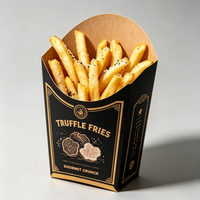 Scatole Pieghevoli per Patatine Fritte di Grado Alimentare, Personalizzabili con Logo, per Asporto e Esportazione