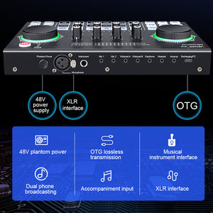 Lite Live Sound Card Audio <strong>Interface</strong> Music External Condenser Microphone <strong>Recording</strong> Sound Card for <strong>Pc</strong> Recorder Computer Studio - Product Image 2
