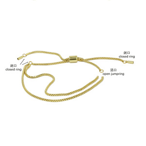 26 Alphabet Bulle Slide Charm pour Bracelet Nom Personnalisé Plaqué Or Laiton Boîte Ajustable Chaîne Bijoux pour Femmes - Product Image 5