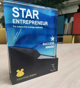 व्यक्तिगत पट्टिका क्रिस्टल ट्रॉफी uv-मुद्रित क्रिस्टल रखरखाव संगमरमर स्टैंड के साथ प्रशंसा पट्टिका - Product Image 5