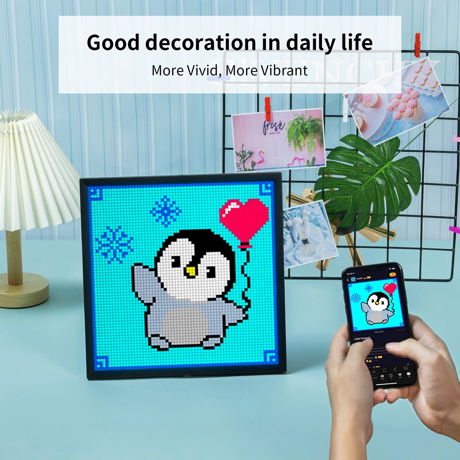 Divoom Pixoo 64 デジタルフォトフレーム ピクセルアートフレーム Amazon.co.jp: Divoom Pixoo 64 Digital Frame 64*64 Pixel Art