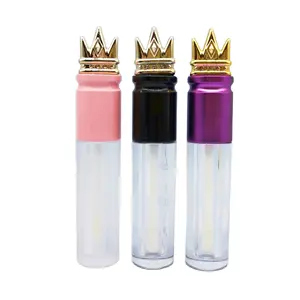 New gold crown injection lip color empty tube high grade Lip Glaze tube